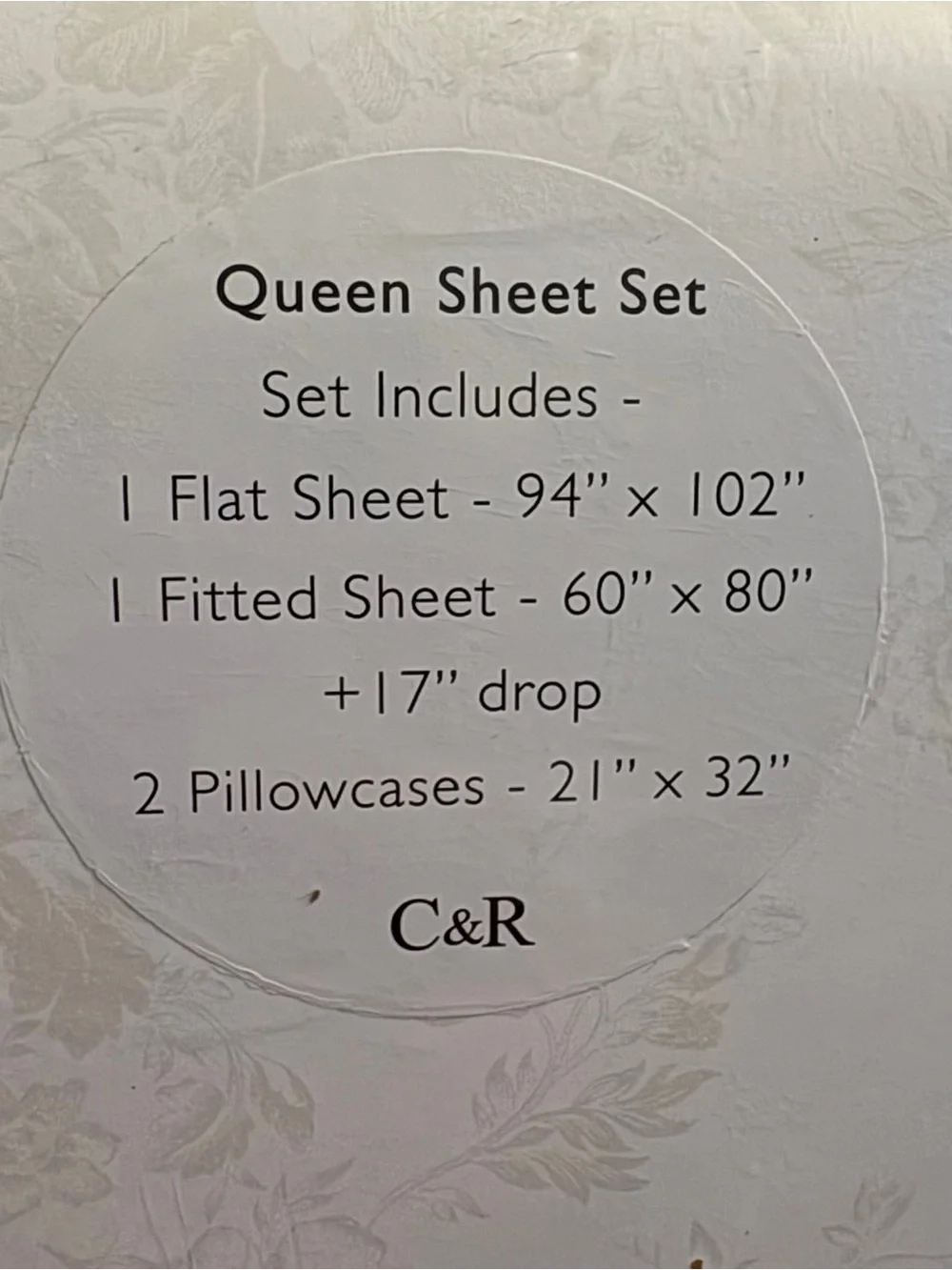 Cabbages & Roses LONDON Ditsy Floral - Mineral 4-Piece Queen Sheet Set NEW